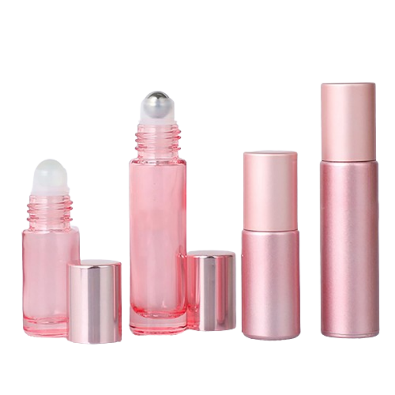 Attar Oil Roll On - Botol parfum kaca Pink 5/10ml, botol