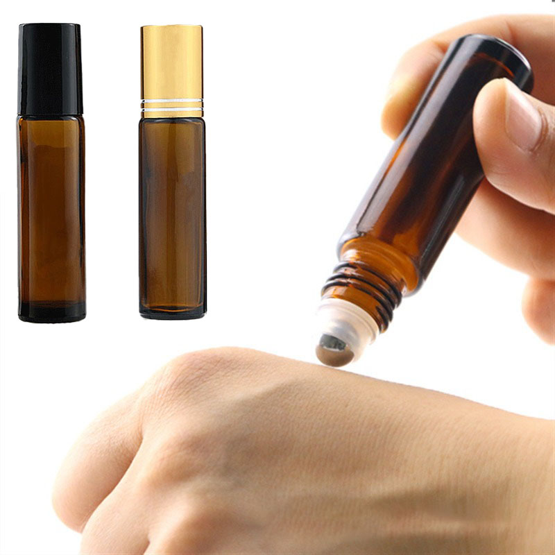 Attar Oil Roll On - 5 Buah Botol Kaca Amber Kosong