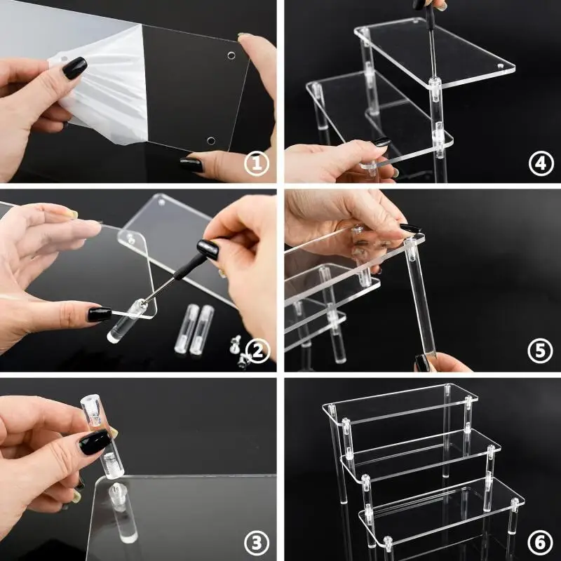 1-4 Lapis Rak Display Akrilik  - Perfume Fragrance Holder ulasan dan harga