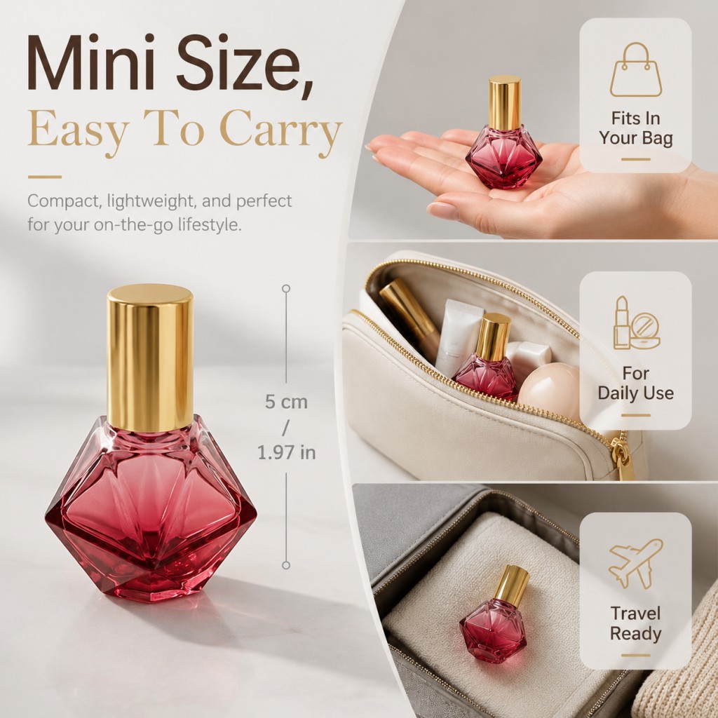Botol Roll On Kaca Berwarna Be - Attar Oil Roll On ulasan dan harga
