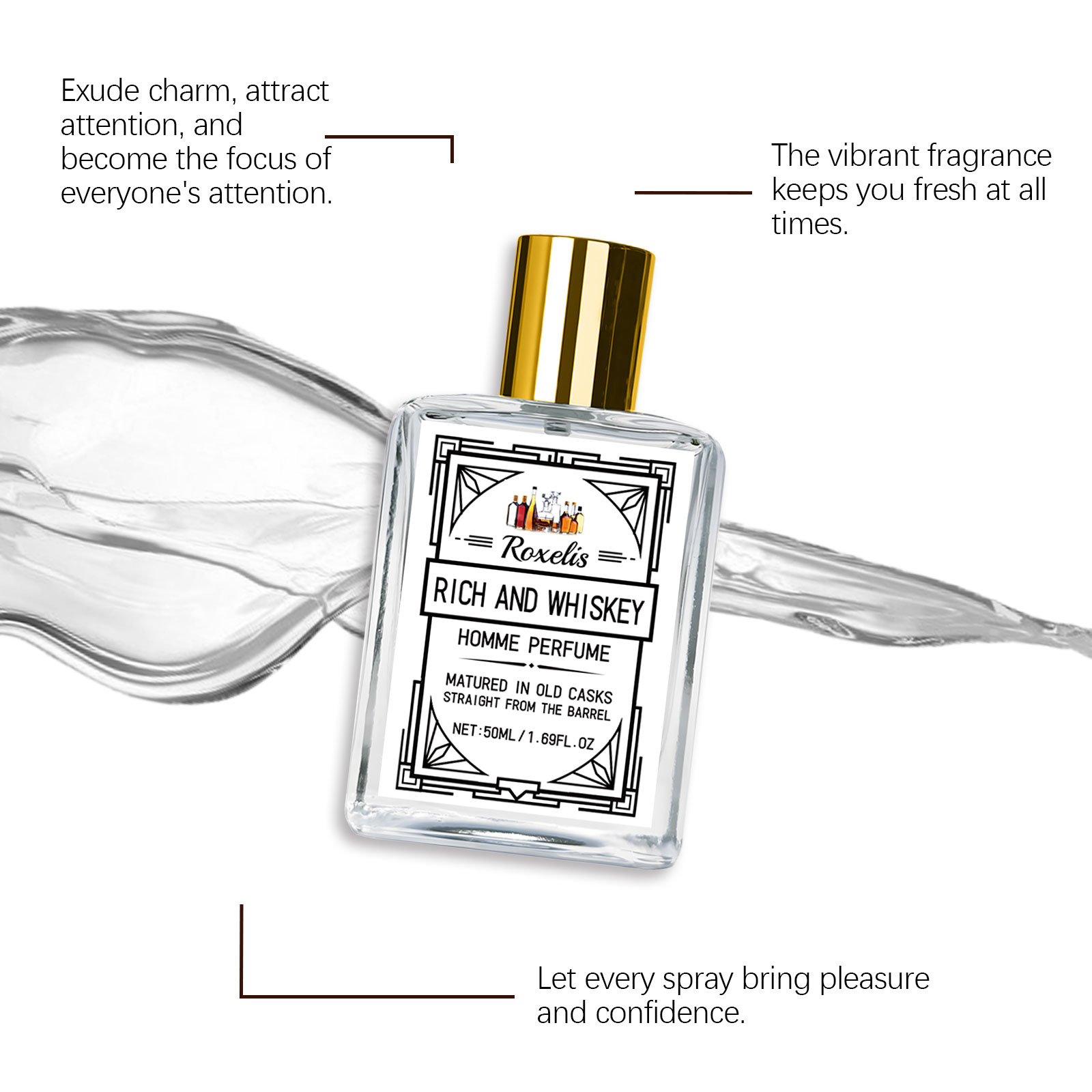 Roxelis 50ml Charm Whisky Parf - Perfume Fragrance Man ulasan dan harga